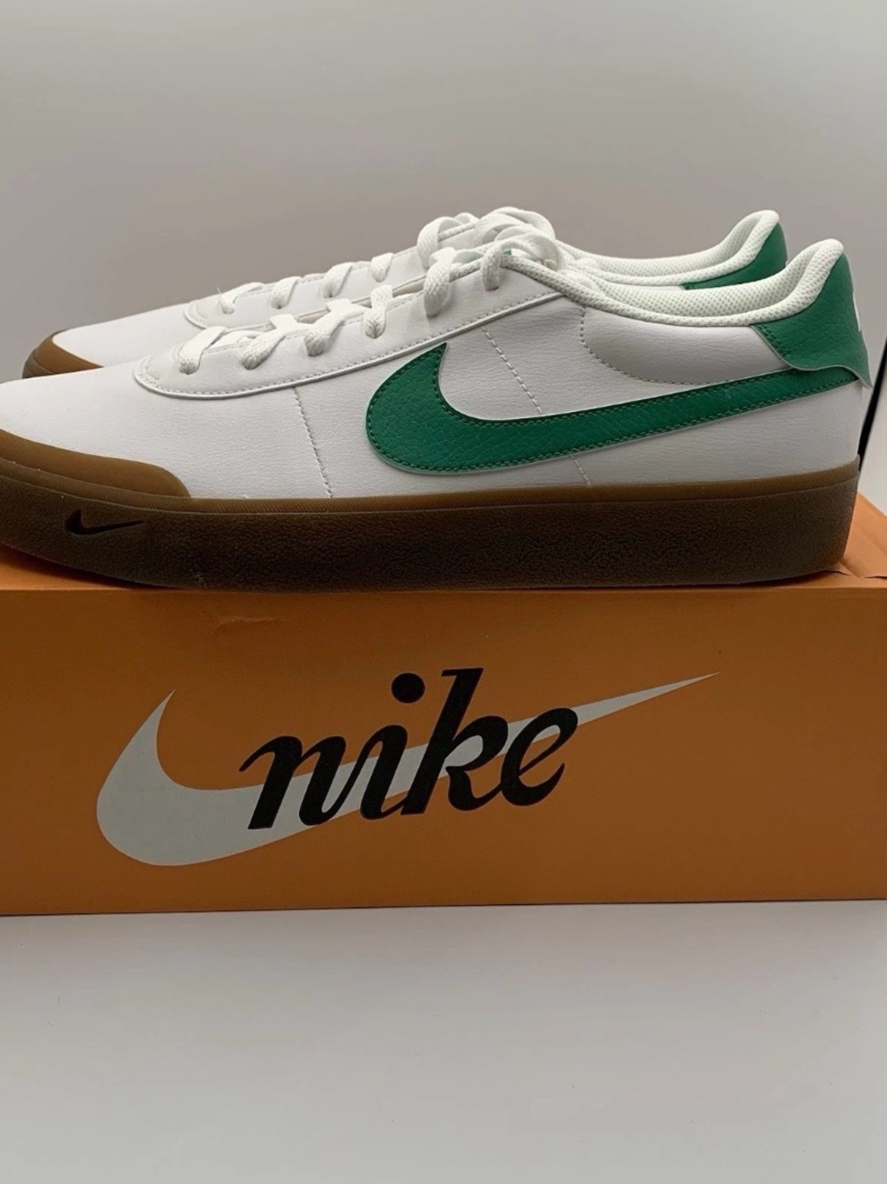 Nike Mens Court Shot White Malachite Gum Colorway Shoes Size 13 NEW w/ Box